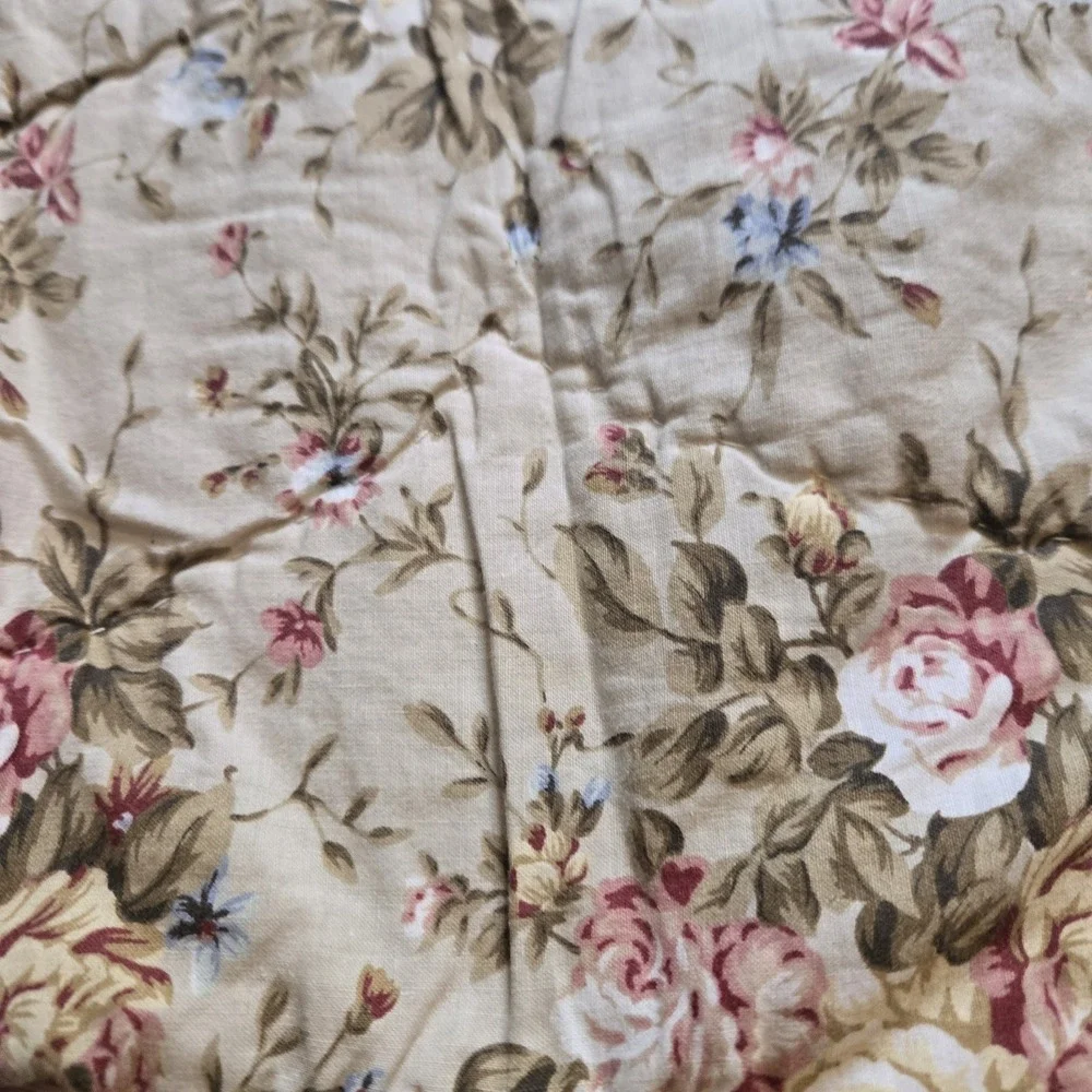 Vintage Handmade Floral Patchwork Quilt Full Queen 90x92 Cottagecore Shabby Chic